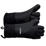 GEEKHOM BBQ Gloves, Grilling Gloves Heat Resistant Oven...