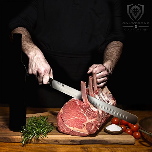DALSTRONG - Slicing Carving Knife - 12" Granton Edge - Gladiator Series - German HC Steel - w/ Sheath DALSTRONG - Slicing Carving Knife - 12" Granton Edge - Gladiator Series - German HC Steel - w/ Sheath