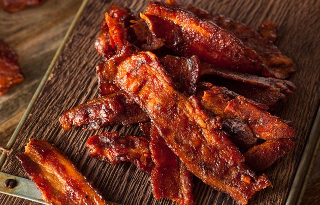 Delicious home made bacon jerky Delicious home made bacon jerky