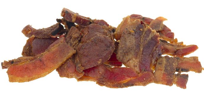 Delicious home made bacon jerky is done Delicious home made bacon jerky is done